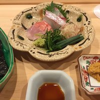 はらまさ - お造り
                  金目鯛、鯛、あん肝