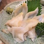 鳥やき串英 - つぶ貝の刺身