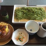 かごの屋 - ミニ鰻せいろと茶そば