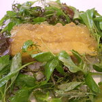 前菜　茄子と手長海老のミルフィーユ