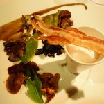 ラ・ターブル・ド・コンマ - きのこのソテーとスープ