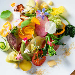 Full of texture. “Feel” the heart-pounding modern French cuisine.