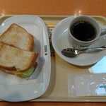 ドトールコーヒーショップ - 朝カフェ・セット　クラブハウスサンド