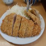 とんかつ山家 - 上ロースかつ定食とあじフライ