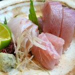 Kouraibashi Ouka - 天然鯛とヨコワの造り盛合せ