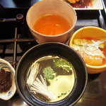 中国料理 アプランドル - 冬瓜のチリソース・お吸い物・お漬け物・ジャスミン茶