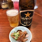 濃厚ラーメン かなや - 瓶ビール 500円