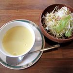 カナデアン ステーキハウス - スタミナ焼きランチ[サラダ、スープ](2018/07/26撮影)