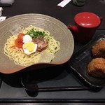 吉今 - 冷やしラーメンと焼きおにぎり  850円