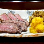 御幸町 田がわ - 常陸牛＆黄身おろし＆牛蒡