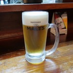 いかやき やまげん - 生ビール