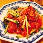 Menya Fukutahachi - トマトきゅうりのピリ辛合え 350円