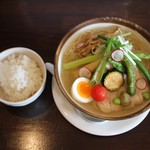 麺や風虎 - 夏野菜の冷やし塩ラーメン