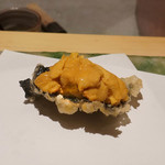 にい留 - 磯部揚げうにのせ