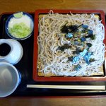 そば処 大和 - もりそば（のり付き）大盛（500円）