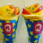 クレープリー チロル - 南アルプス藤本農園の高級すもも貴陽クレープ￥1500