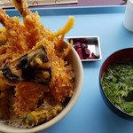 帆船 - 海老天丼　¥980-　～旨い！