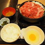 Shabushabu Sukiyaki Koshitsu Dainingu Tenkuu - 【数量限定】たっぷり野菜の牛すき焼き定食