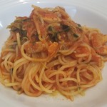 和心イタリアン ヒトツ - 魚介ラグーと豆苗のトマトパスタ(生)