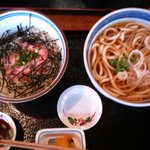 天竜そば ニュー藤屋 - ネギトロ丼とあったかいうどん