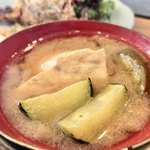 アルプスごはん - 本日のアルプスごはん(¥1,300) 洞沢豆富店の木綿豆腐と茄子の味噌汁
