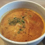 寿製麺よしかわ - 【限定】辛から鶏 つけ汁