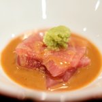 帰燕 - 和定食 1700円 の鮪胡麻だれかけ