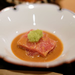 帰燕 - 和定食 1700円 の鮪胡麻だれかけ