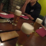 まずはビアーで乾杯