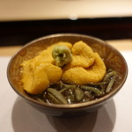 富小路 やま岸 - ☆淡路由良雲丹＆ジュンサイ(^^♪☆