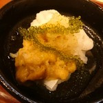 蓬左茶寮 - 肴:青森大間紫雲丹 鱧 葡萄おろし