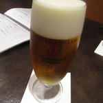 とり料理ふじ - まずはビアーで乾杯！