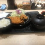 松乃家 - ロースカツとなすフライ定食600円