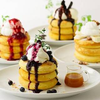 自家製パンケーキは大変好評いただいております。