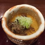 鳥田中 - お通し2　和牛のテールスープで作ったミニ茶碗蒸し　結構濃厚で甘味があって美味しいです