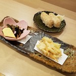 旬亭　ほりくら - 二膳：天ぷら・小鉢