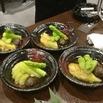 肉小僧 匠 - ナスとアスパラのおひたし