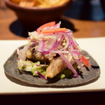 TORO - ブルートルティーヤのソフトシェルクラブとアボガドのタコス@500円