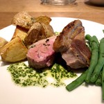 スガハラ - オーストラリア 子羊 背肉 ロースト + 山形 きたあかり + 米沢 いんげん（アップ）