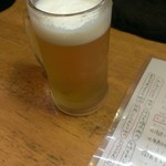 Tokuichi - 生ビール(すみません撮る前に一口いってしまってます)