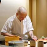 はっこく - こんなに長い包丁は見たことない（写真の許可を頂きました）