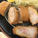 とんかつ 川久 - 半分こ