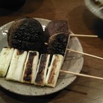 横手焼き鳥センター - ネギ焼き、椎茸焼き