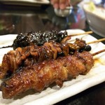 うなぎ 仙見 - 串３種。鰻ばら。鰻きも。家までヒレ。ひれ伏しメチャ旨ｯｯ‼️