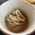 農村レストラン 味の里 - 自然薯うどんのゴマだれ和え！シコシコして美味しいっ！