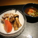 和菜 藤堂 - 焼き松茸と豚冷しゃぶ