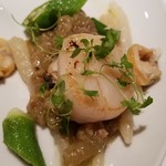 ル　ピニョン - ・ホタテのムニエルにアグー豚