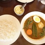 スープカレーゆうじ - ラムカレー+チーズトッピング+ライス