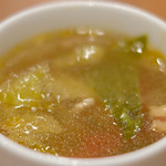 レストラン・サカキ - 千葉県産林SPF豚のポークジンジャー 1350円 のスープ