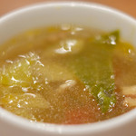 レストラン・サカキ - 千葉県産林SPF豚のポークジンジャー 1350円 のスープ